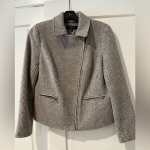 Talbots Gray and Cream Textured Coat